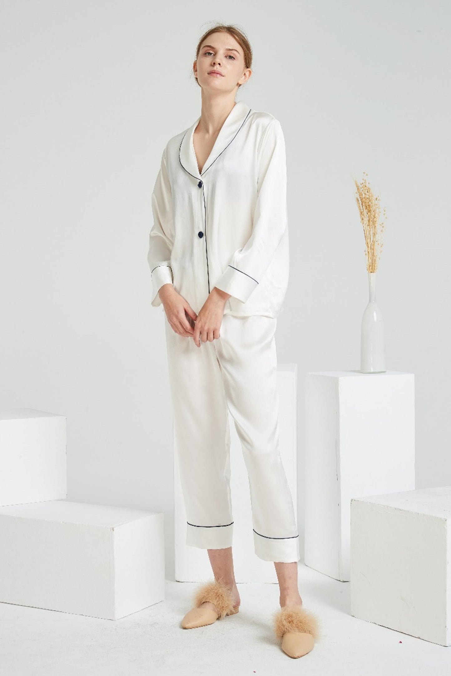 Silk Pajamas Breathable Home Wear