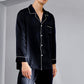 Men’s Lapel Collar Silk Pajama Set