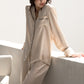 Simple Temperament Silk Pajamas Long Sleeve Trousers Set