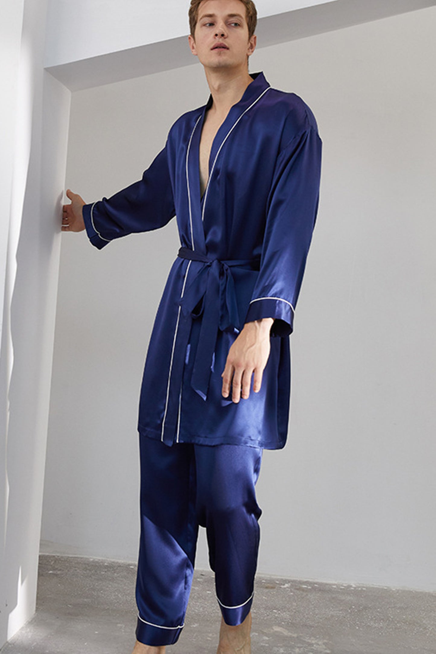 Classic Men's Silk Robe Set