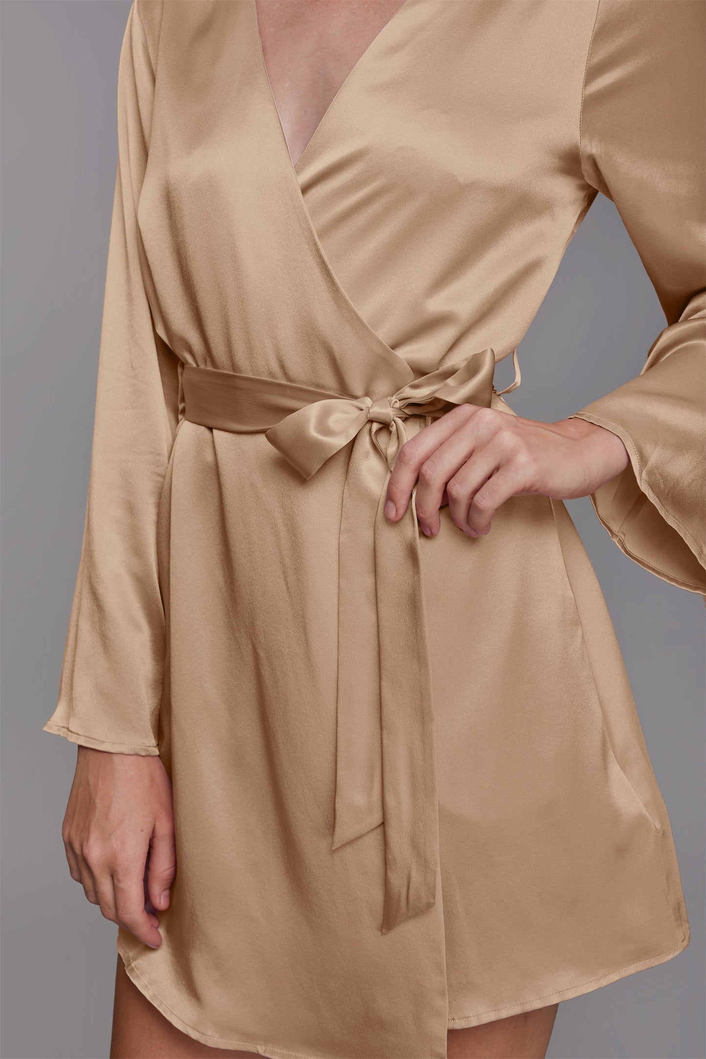GRALACE Silk Sleepwear Short Robe