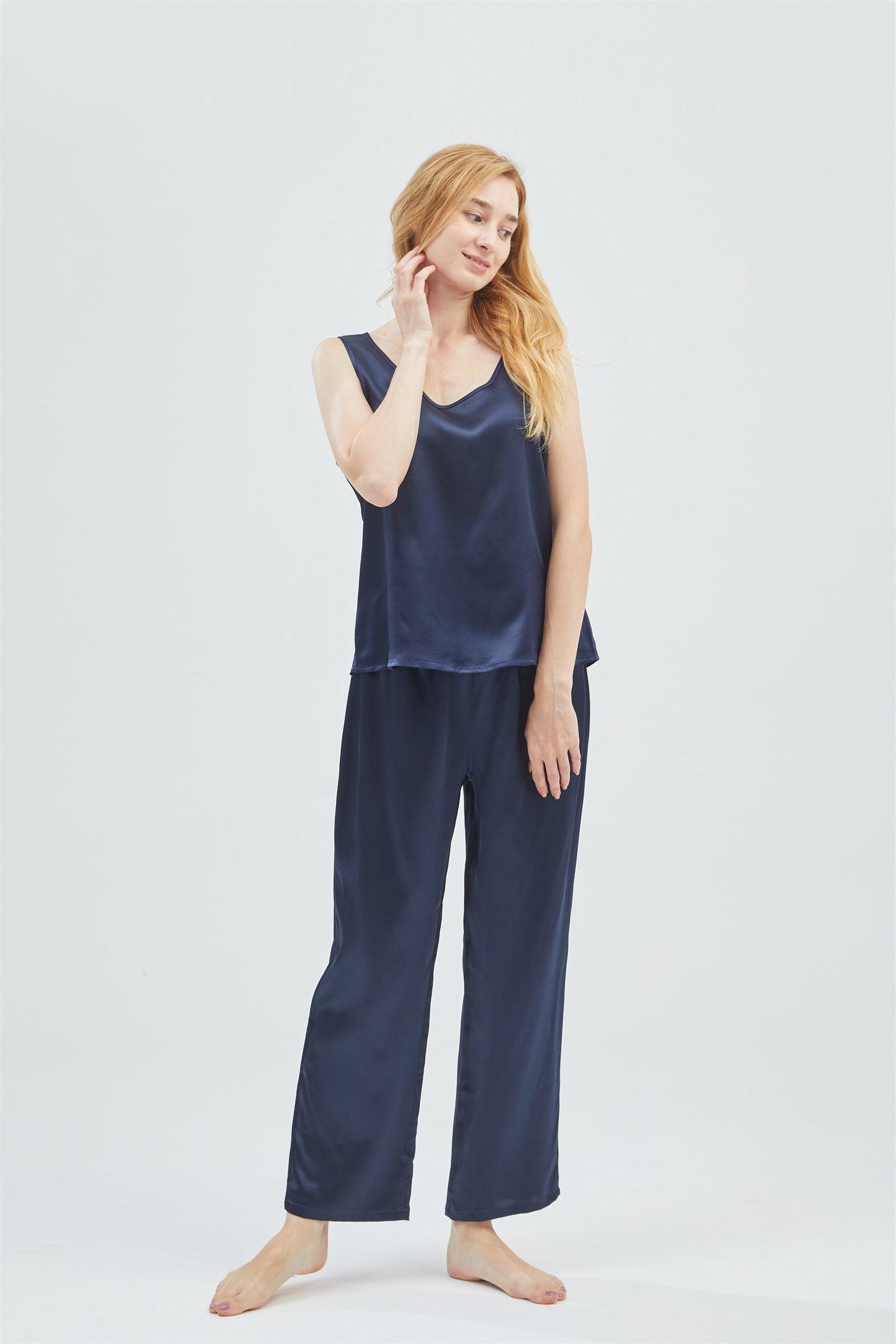 Casual Silk Camisole Pajama Set