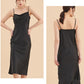 Silk Nightdress Sling Skirt Swing Collar Split