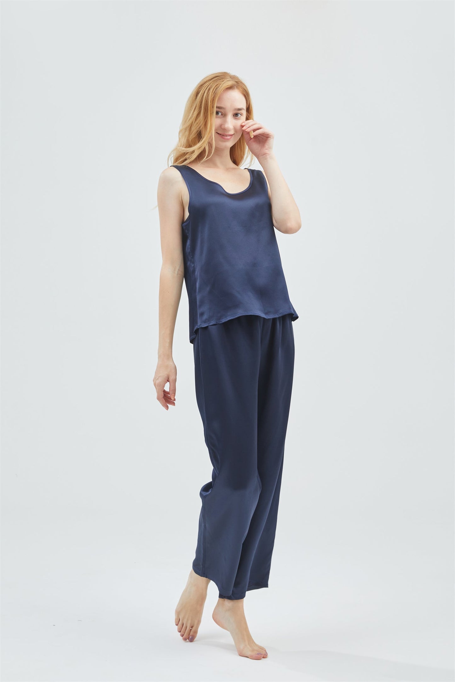 Casual Silk Camisole Pajama Set