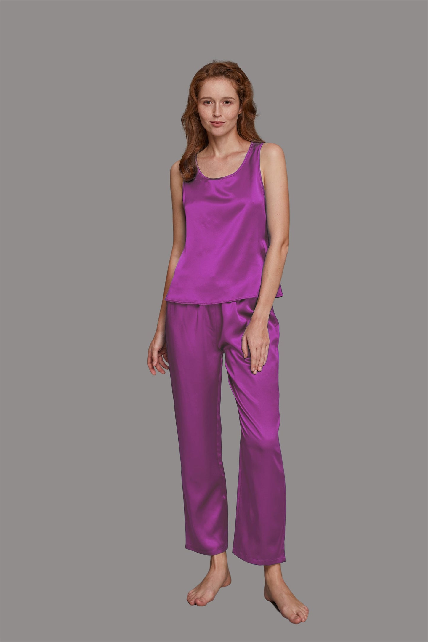 Casual Silk Camisole Pajama Set