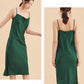 Silk Nightdress Sling Skirt Swing Collar Split