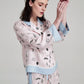 Cute Cartoon Print Silk Pajamas Set