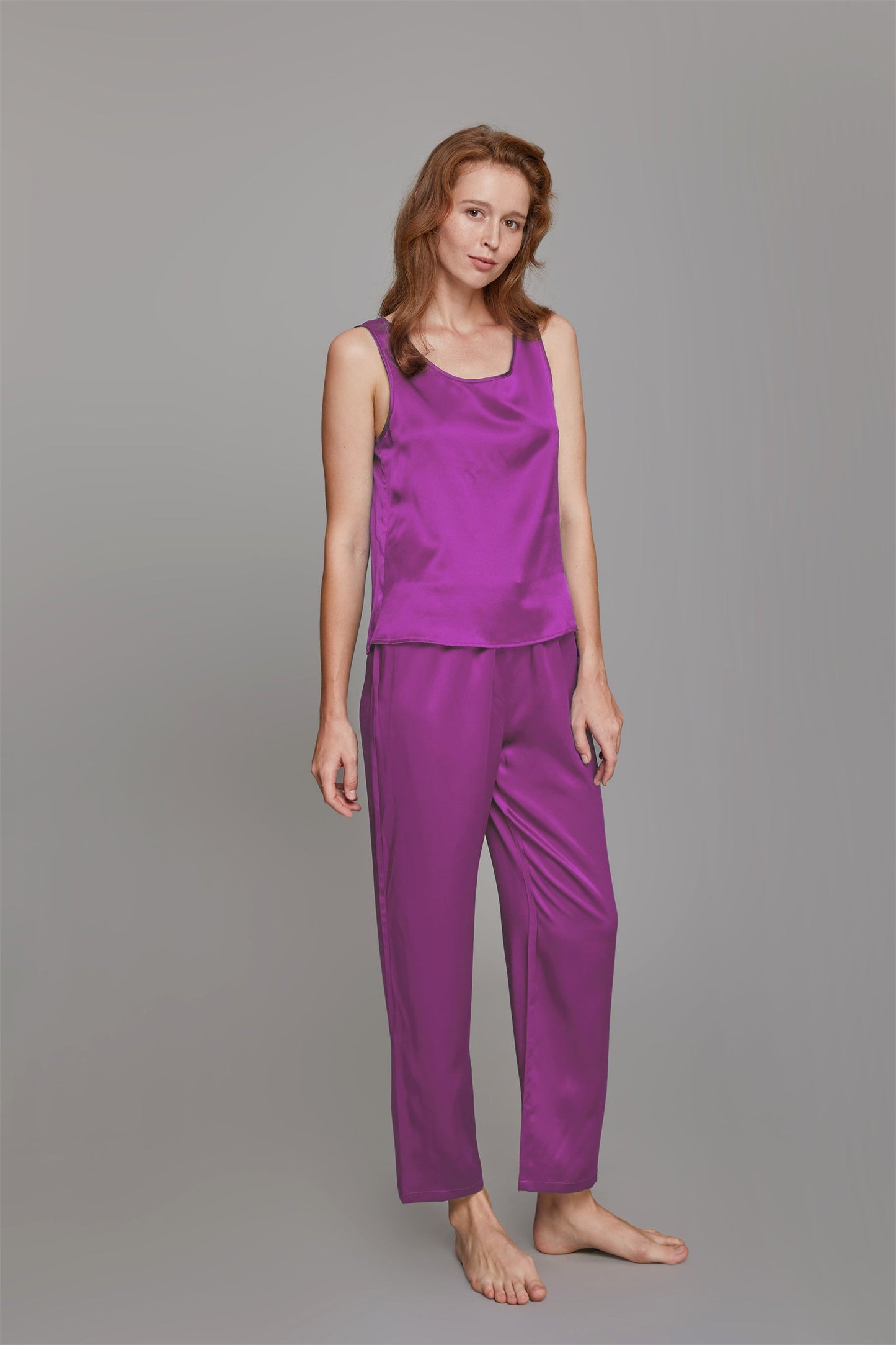 Casual Silk Camisole Pajama Set