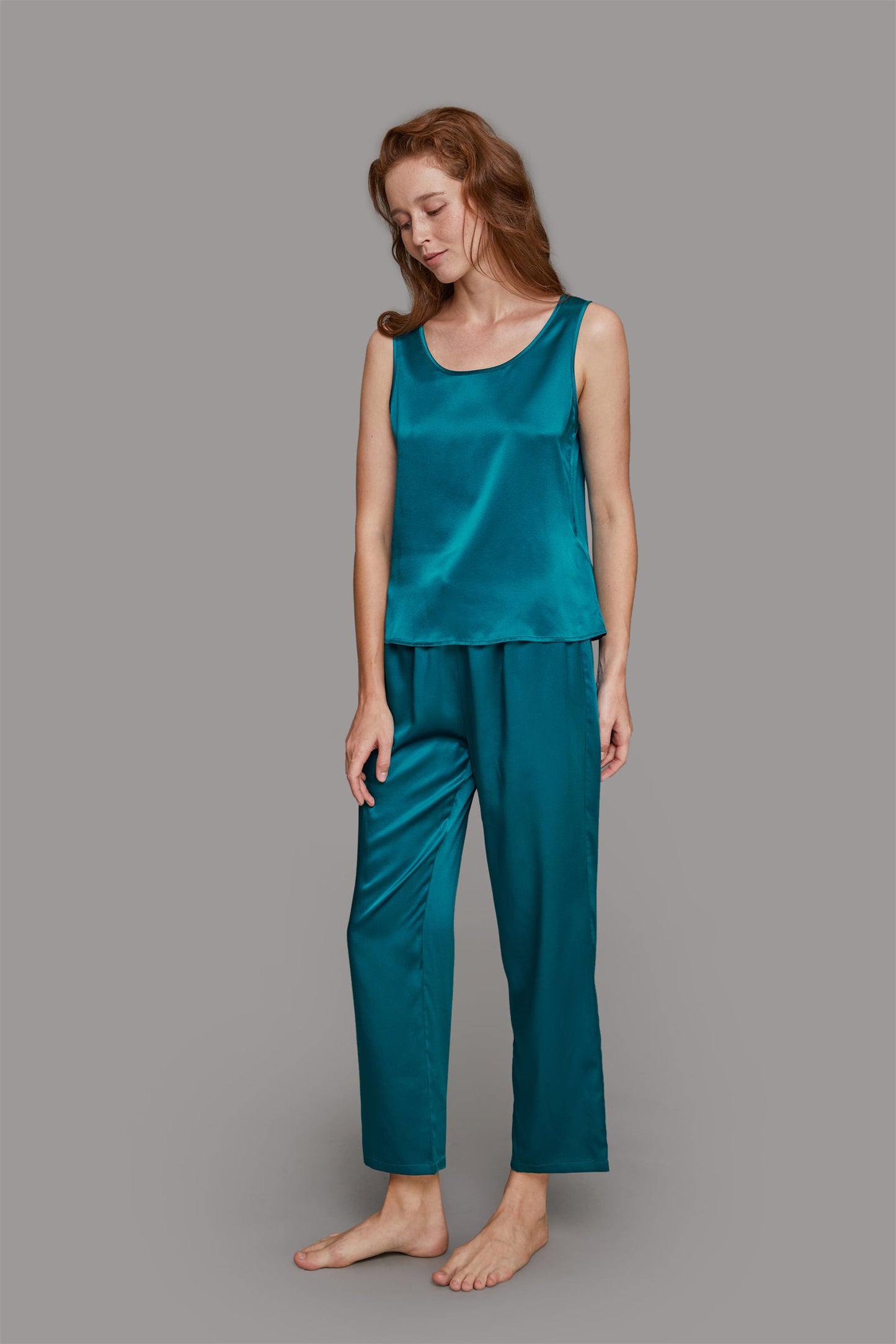 Casual Silk Camisole Pajama Set