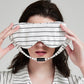 Classic Stripe Print Silk Eye Mask