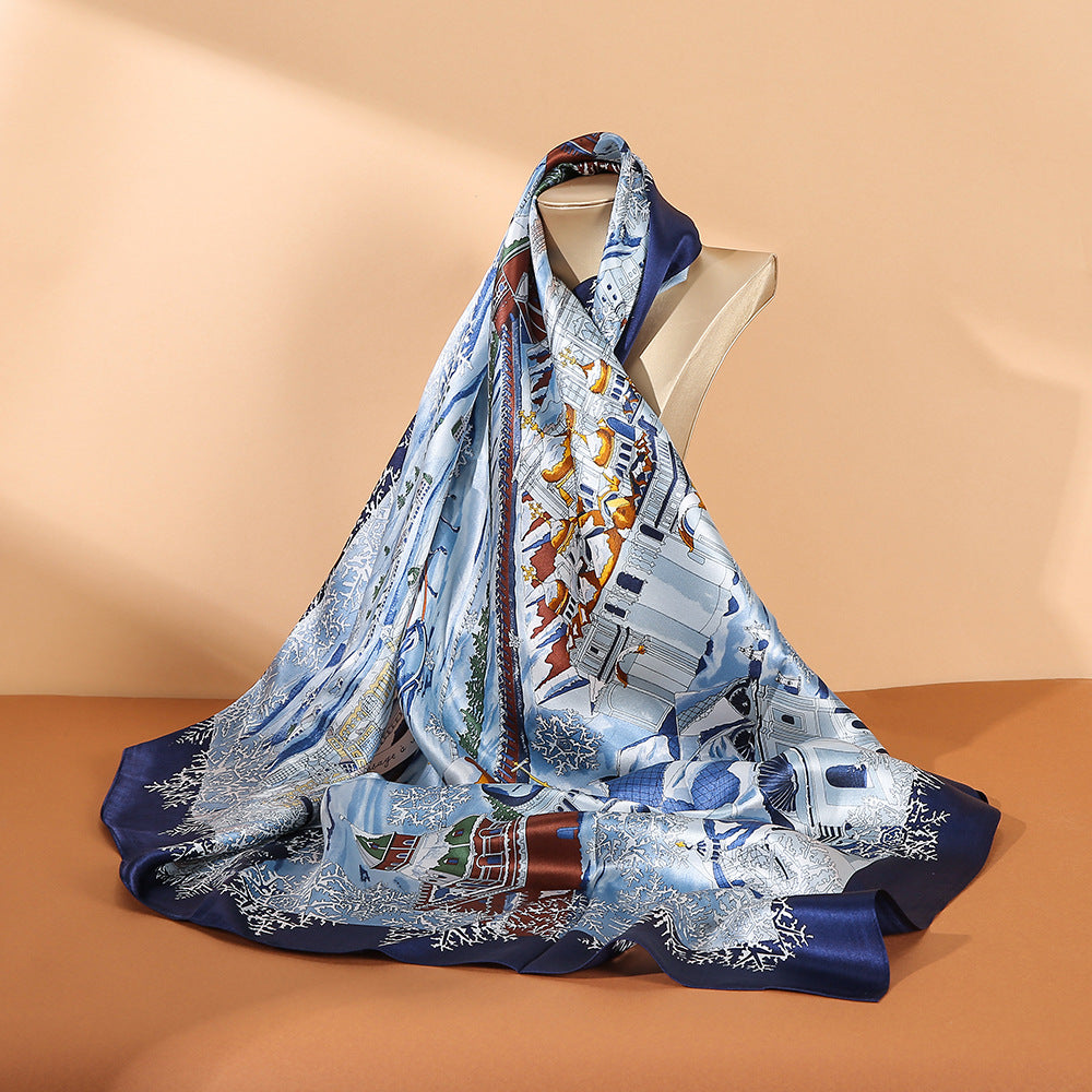 Posh Print Silk Shawl