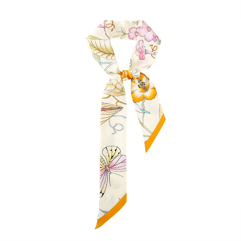Floral Silk Small Scarf