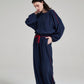 Waist-in Simple Homewear Silk Pajama Set
