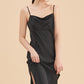 Silk Nightdress Sling Skirt Swing Collar Split