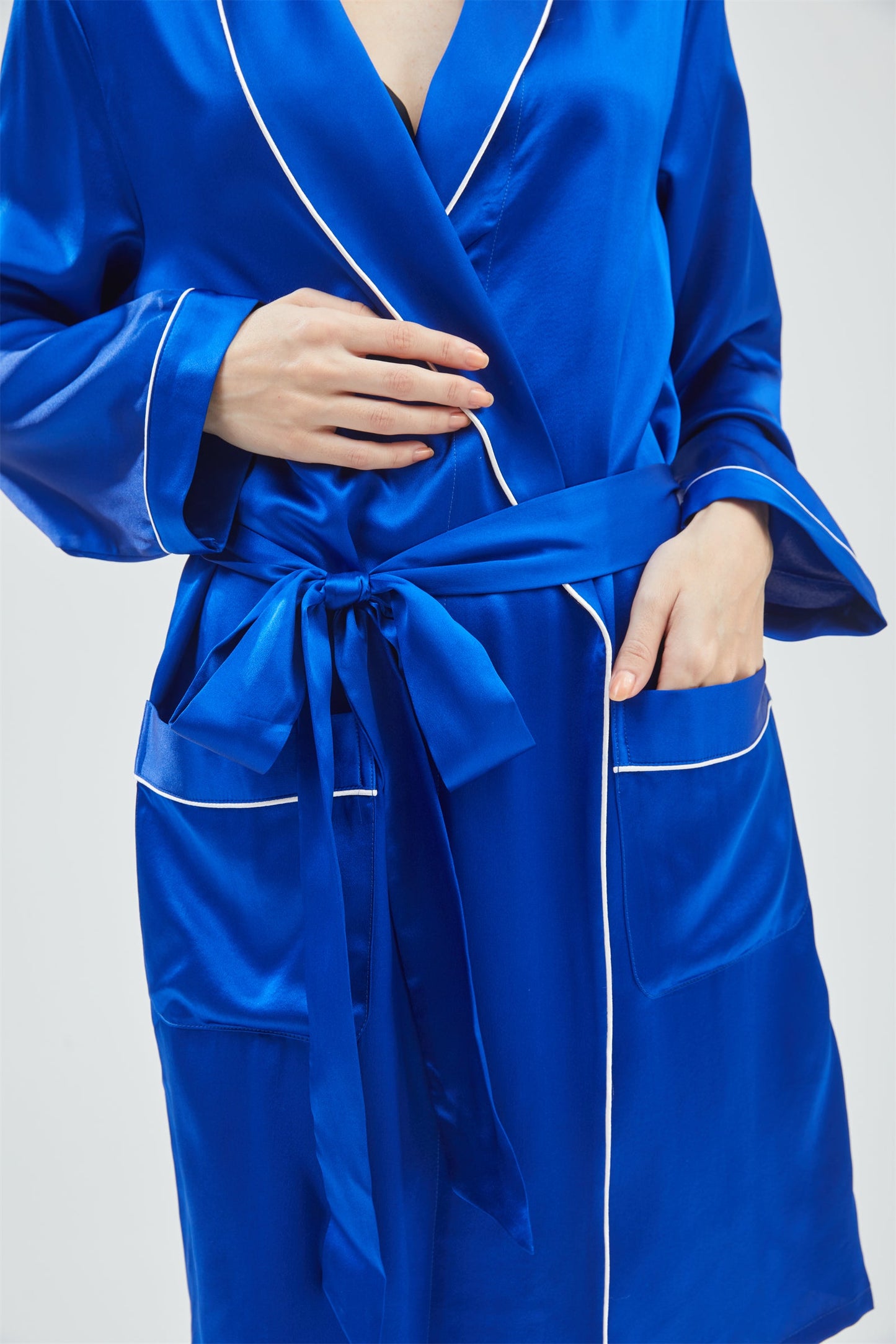 GRALACE Silk Sleepwear Short Robe