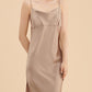 Silk Nightdress Sling Skirt Swing Collar Split