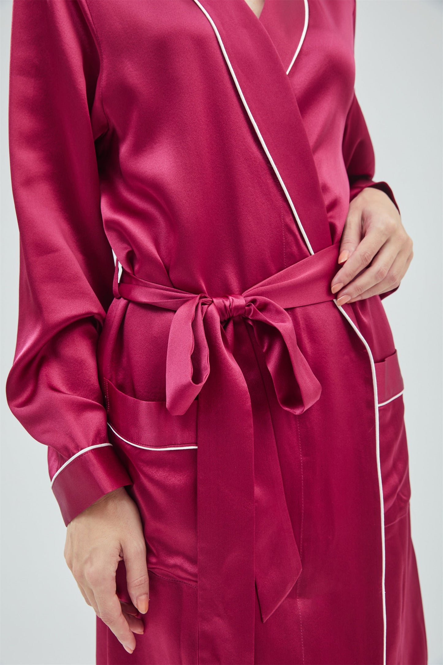 GRALACE Silk Sleepwear Short Robe