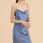 Silk Nightdress Sling Skirt Swing Collar Split